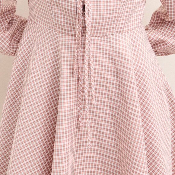 Brown Boho Women's Long Sleeve Ruffled Dress - Picture 9 of 10